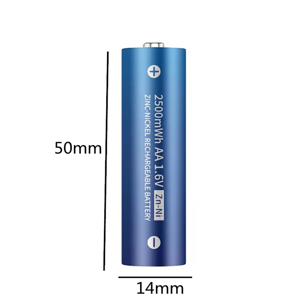 8PCS 1.6V AA rechargeable battery Ni-Zn 2500mWh rechargeable battery with AA AAA Ni-Zn smart charger