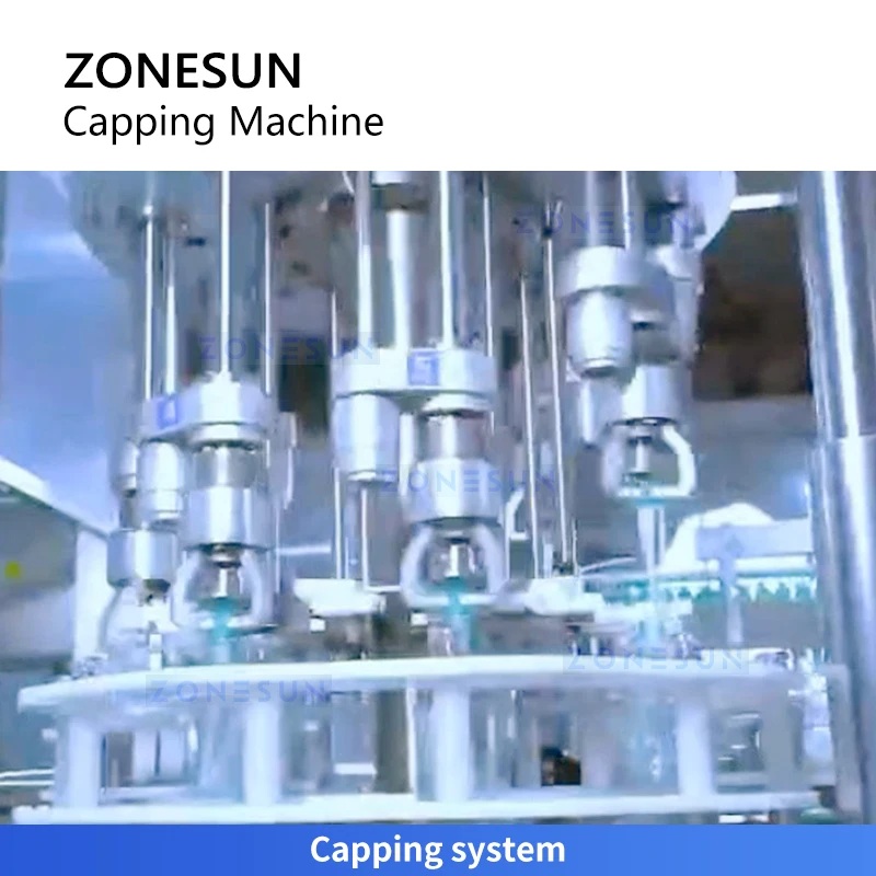 ZONESUN ZS-BCM8 Mesin Pembungkus Botol Pompa Putar Kecepatan Tinggi Otomatis Penutup Sekrup dengan Motor Servo