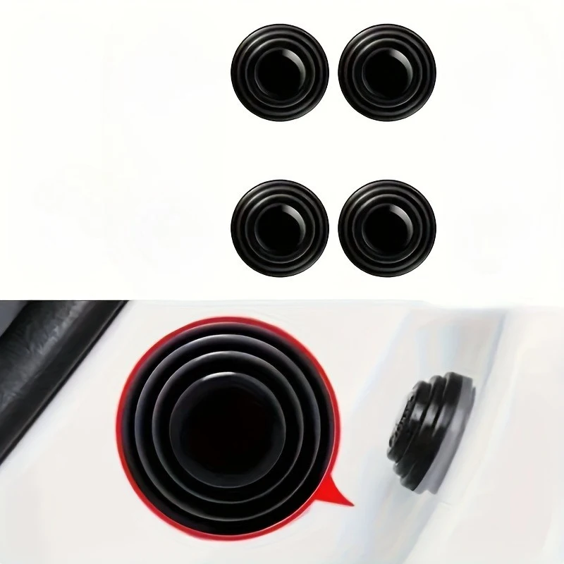 

4Pcs Car Door Soundproofing Pads,Silicone Noise Reduction Pads,Self-Adhesive Car Door Side,Compatible With Various Car Models