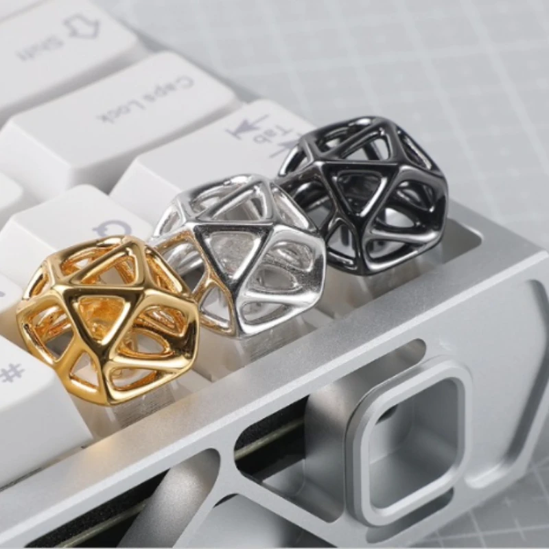 

LOBO Hollow CNC Metal Keycap Holy60 Gh60 Keyboard Black Gold Cell Lattice Esc Custom Keycaps for Mechanical Keyboard Caps Gifts