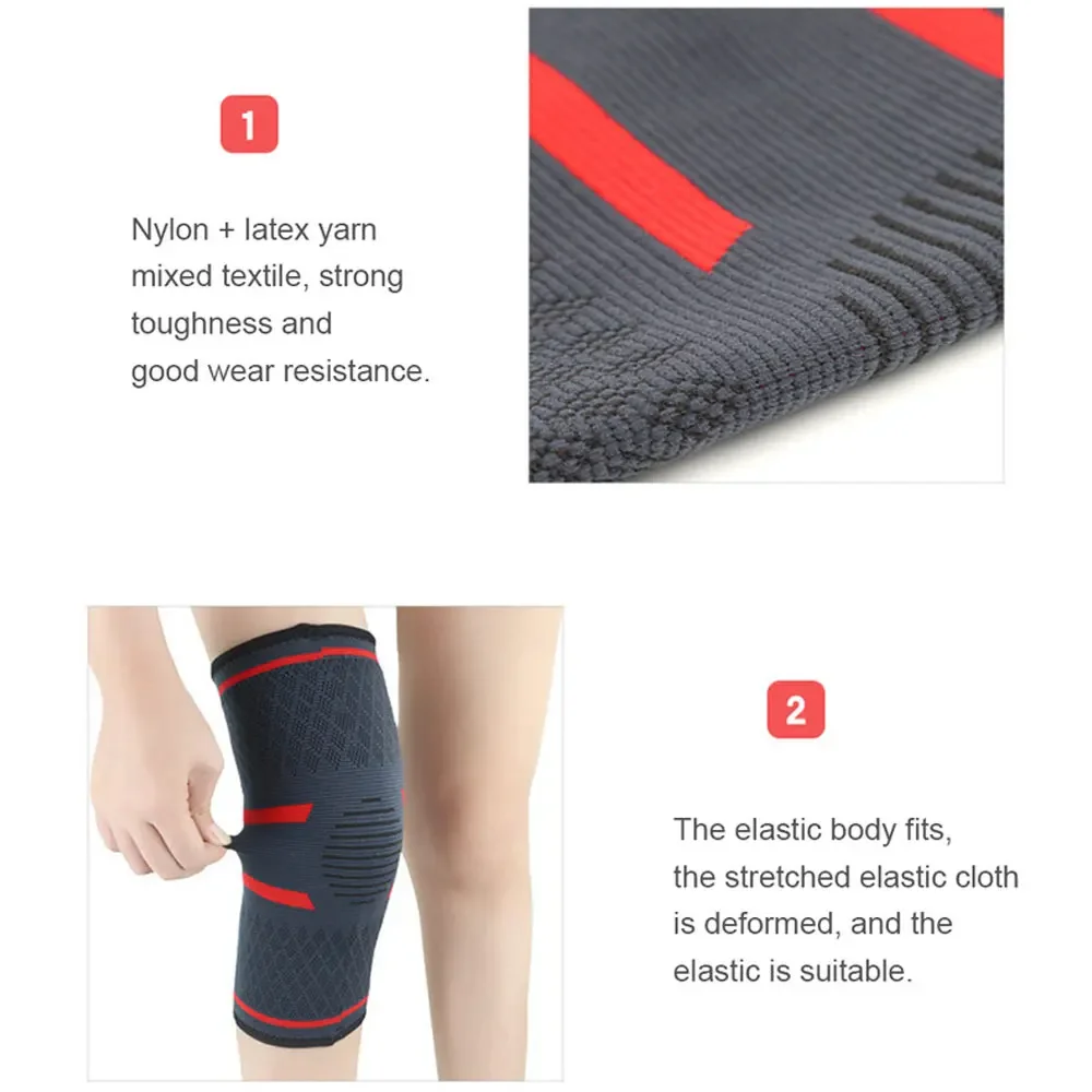 1Pair Knee Brace Support - Premium Compression Knee Sleeves - Knee Support Patella Stabilizer for Meniscus Tear - Arthritis Pain