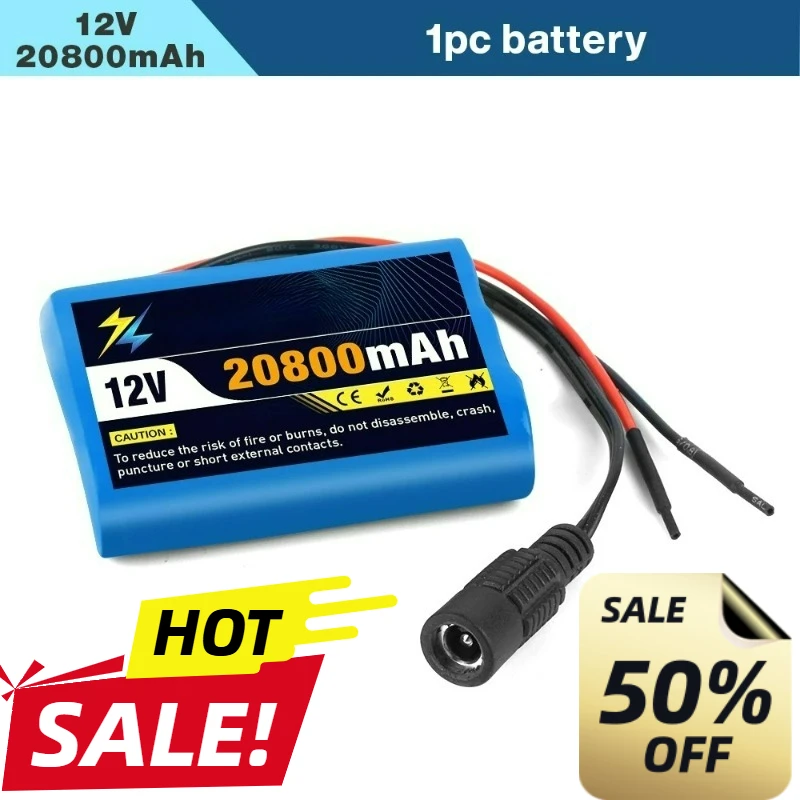

For 3S1P Protection Plate12V 20.8Ah Battery Pack 12V 20800mAh 18650 Lithium Ion DC 12.6V Super Rechargeable Battery