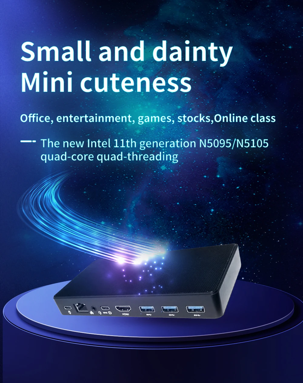 SZBOX JX1 Pocket MINI PC Intel N5105 Windows 11 WIFI6 BT5.2 LPDDR4 M.2 2280 NVME /SATA RJ45 LAN Table PC Mały Komputer Biurkowy