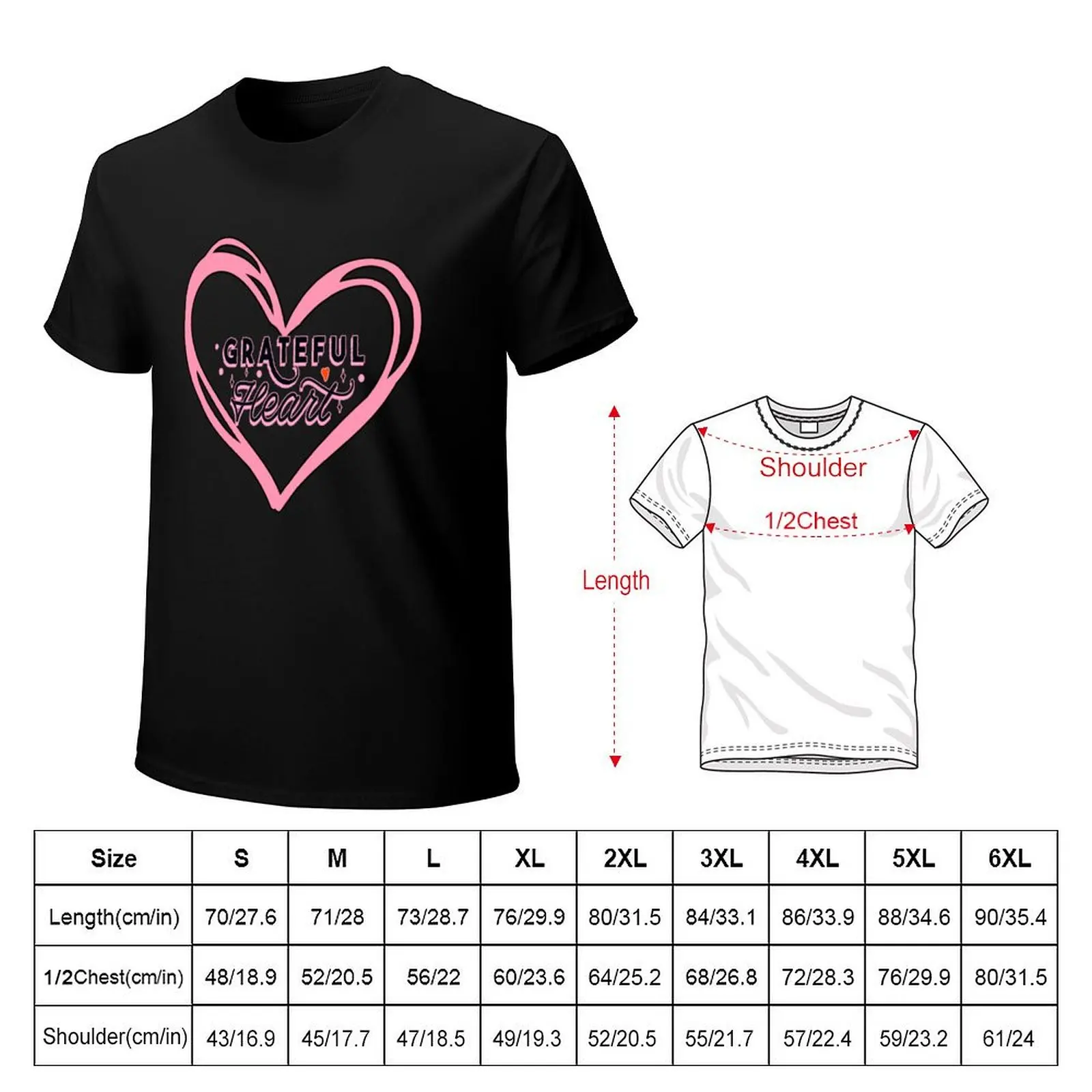 Thankful and Blessed - Grateful Heart T-Shirt High Elasticity Sports T-Shirt