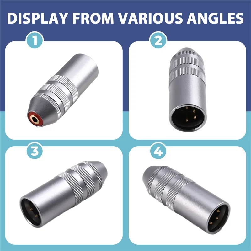 

A41T Durable 4Pin XLR Male To 3.5Mm Female Audio Cable Adapter For Amplifiers And Microphone Devices