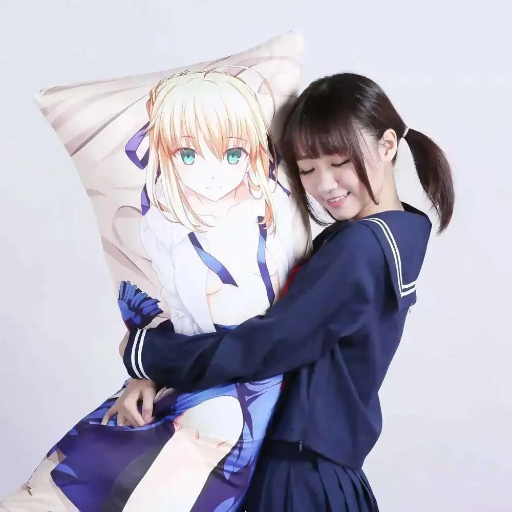 애니메이션 장식 베개 케이스 모피 Roxanne Wolf (Fnaf) 50*160cm Dakimakura Waifu 베개 케이스 양면 인쇄 Hing 바디 쿠션 커버 선물