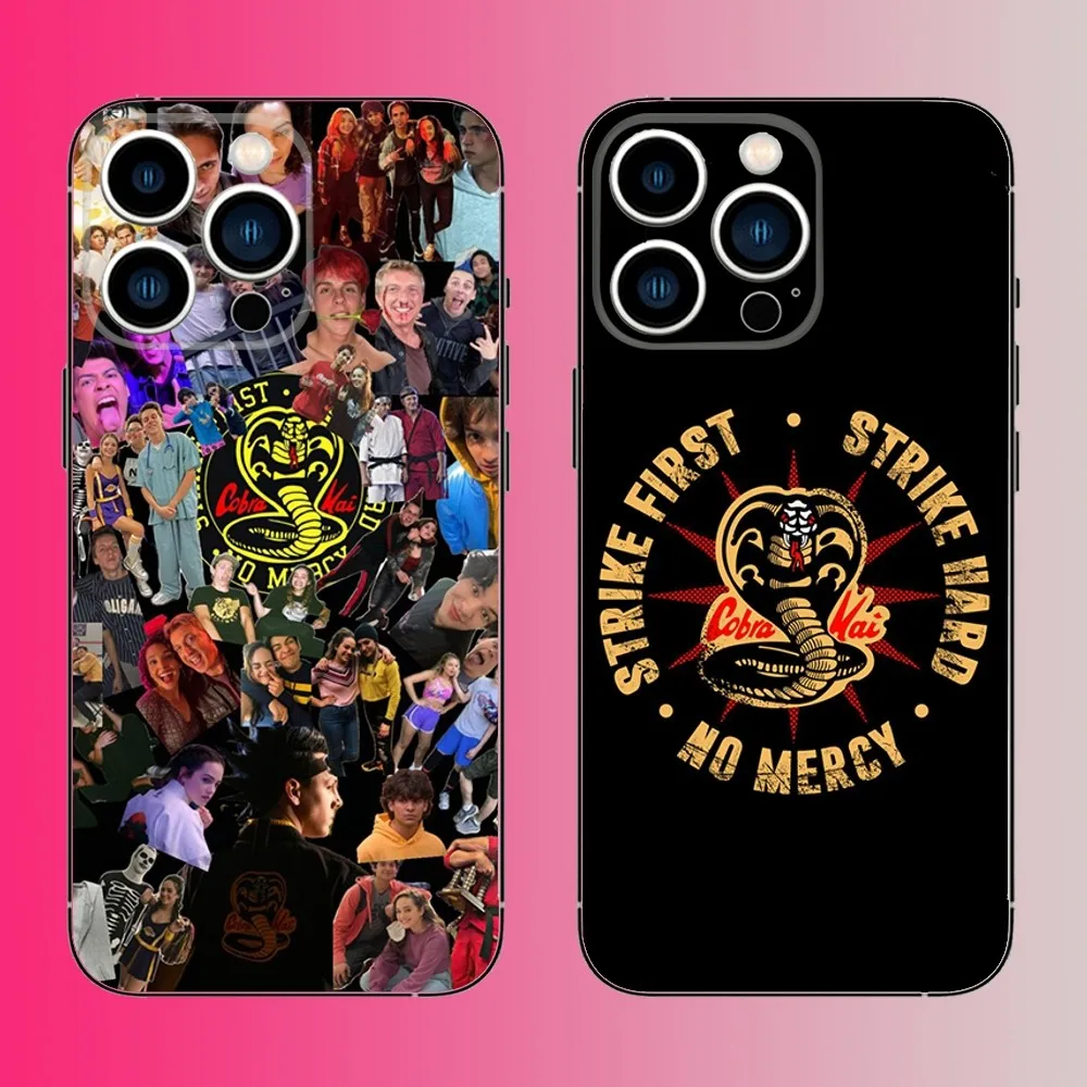 Cobra Kai Snake Phone Case For iPhone 16,15,14,13,12,11,Pro,Max,Plus,Mini,X,XS,XR,8,7,6,S,SE Soft Black Case