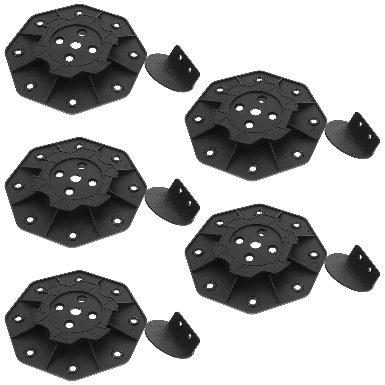 

5 Pcs Deck Support Base Adjustable Height Plastic Pedestal Foundation Block Bearing Paver Platform Floor Supports Furniture