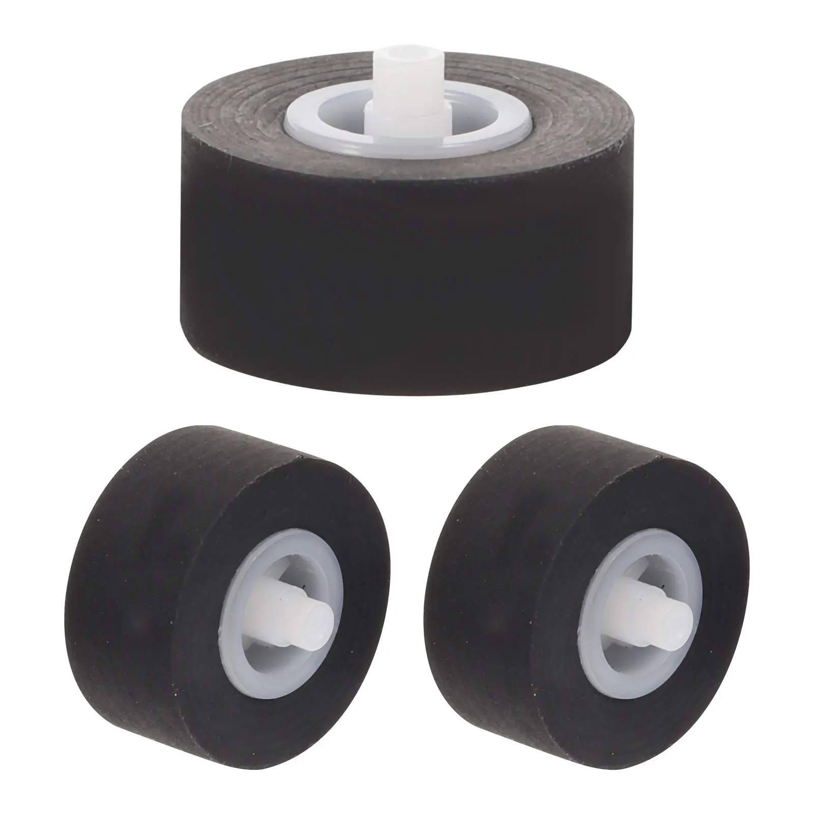 

3 Pcs Tape Recorder Repair Maintenance Pinch Roller Stereo Player Cassette for Video Machine Drive Black