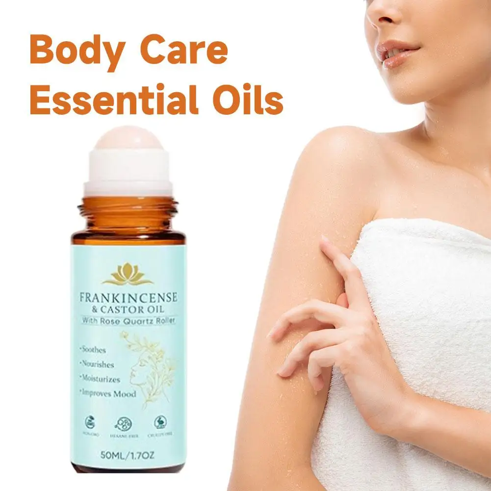 

Роликовый аппликатор с эфирным маслом ладана и касторовым маслом с розовым кварцем: подтягивает кожу, регулирует гормоны, 100% чистое натуральное масло для тела