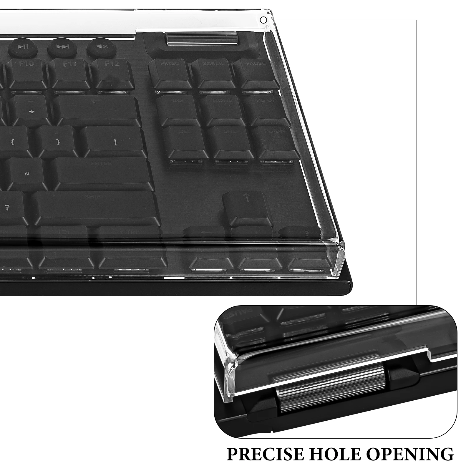 Geekria Keyboard Dust Cover, Clear Acrylic Keypads Cover Compatible with Logitech G915 TKL/G915 X Lightspeed TKL/G715/G713