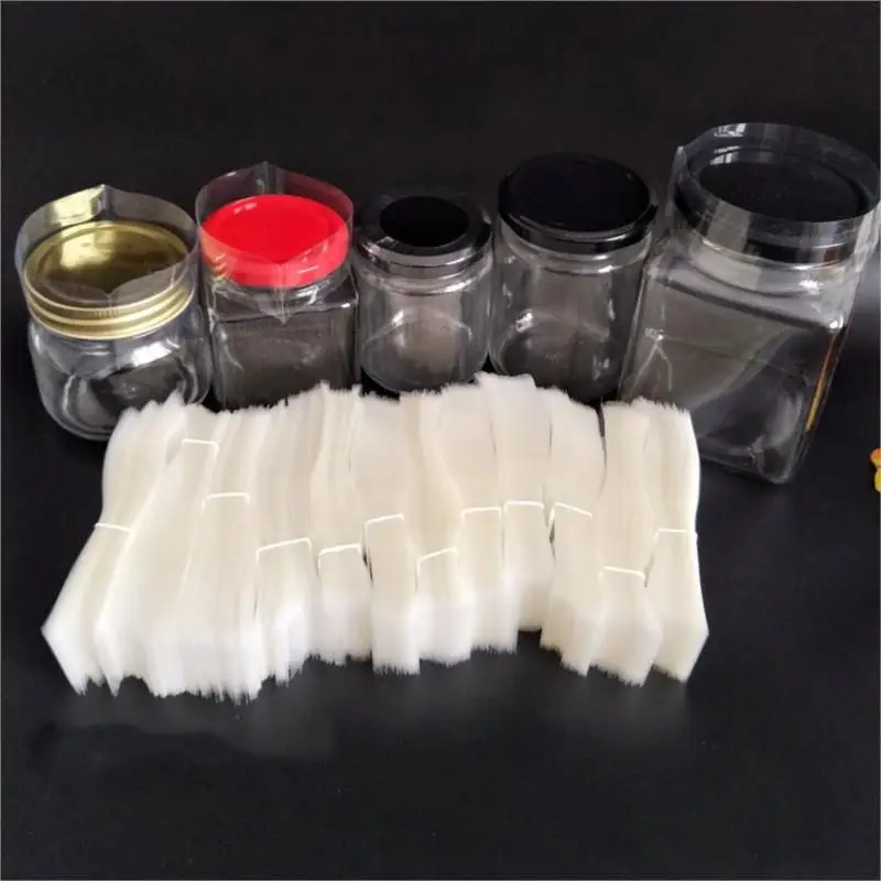400pcs/lot  Pvc Transparant Heat Shrink Bands For Glass Bottles Width 42- 45mm/ Height 30mm /  Flatting -Width 75mm