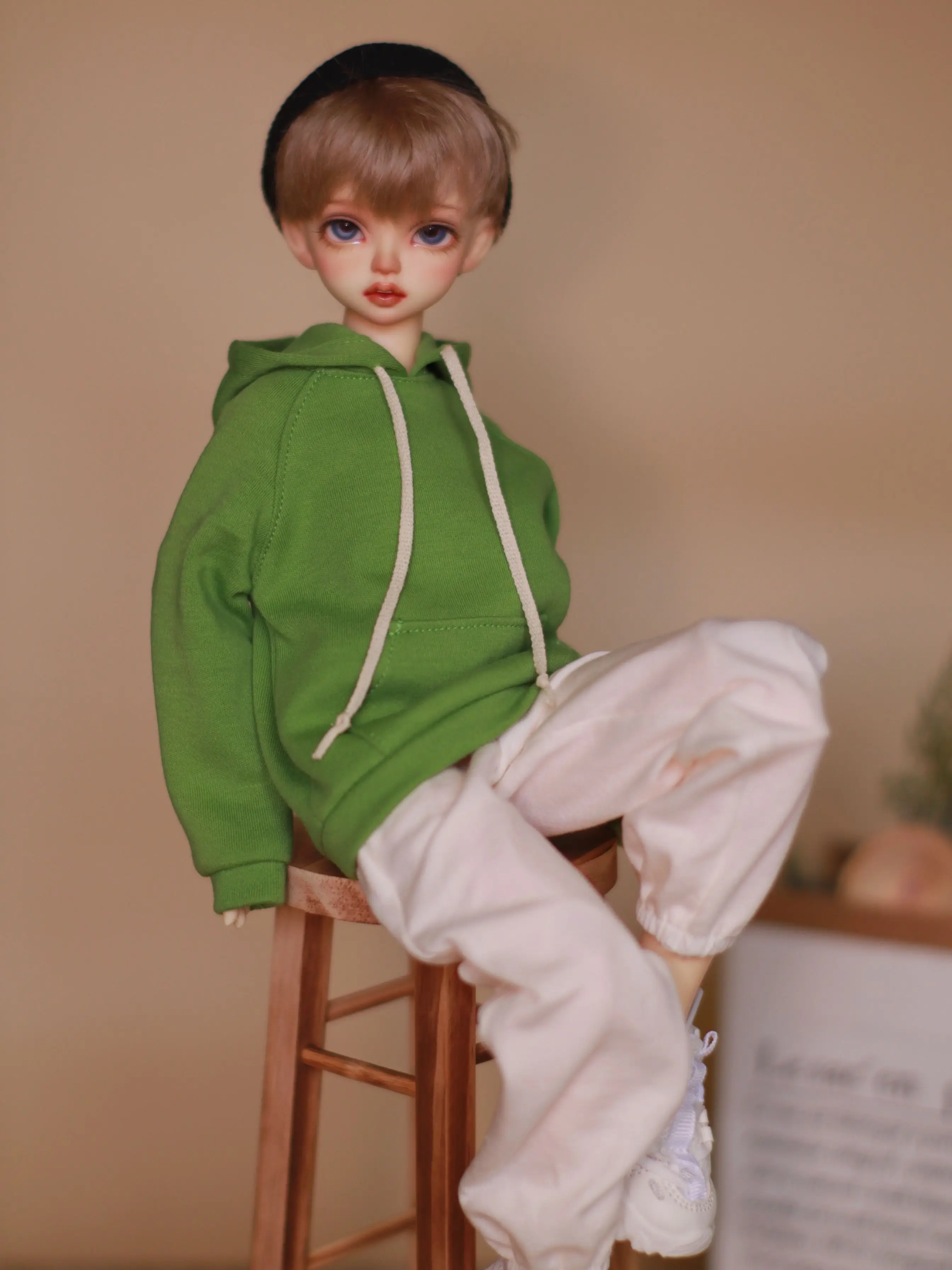 BJD doll clothes for 1/4 size bjd boy clothes top set raglan sleeve sweater t-shirt trousers 1/4 clothesdoll accessories