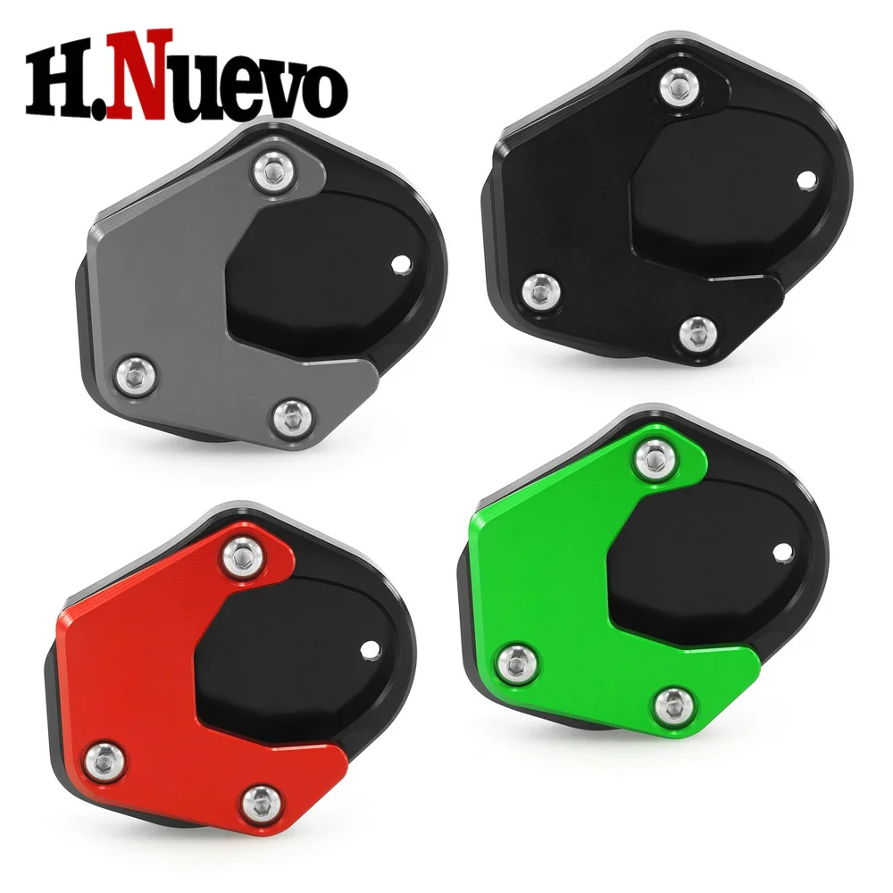Motorcycle Aluminum Side Stand Enlarger Plate Kickstand Pad For Kawasaki KLX150 BF KLX150 KLX230/S/R Accessories
