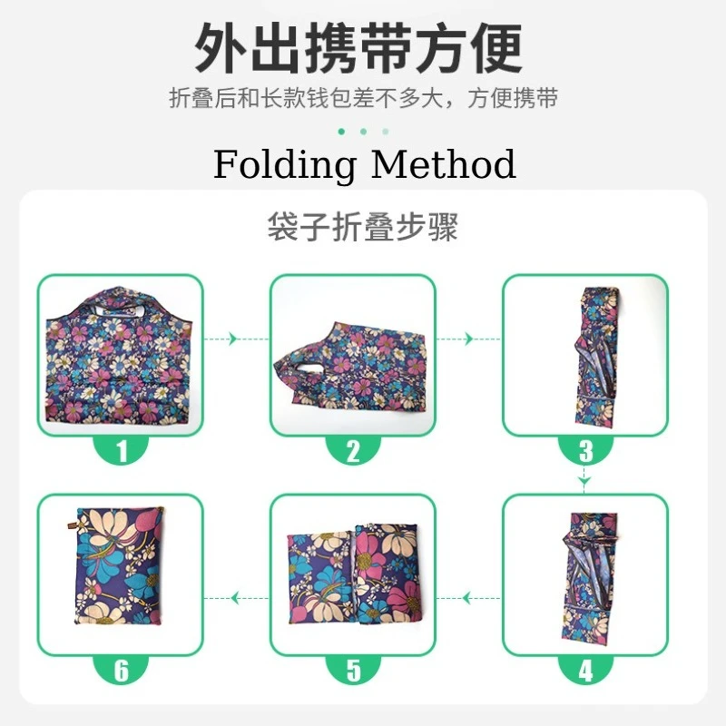 Miffy Rabbit Eco-friendly Folding Shopping Bag Extra Large Capacity Waterproof Nylon Durable Tote Bag Travel Grocery Storage@ view 6