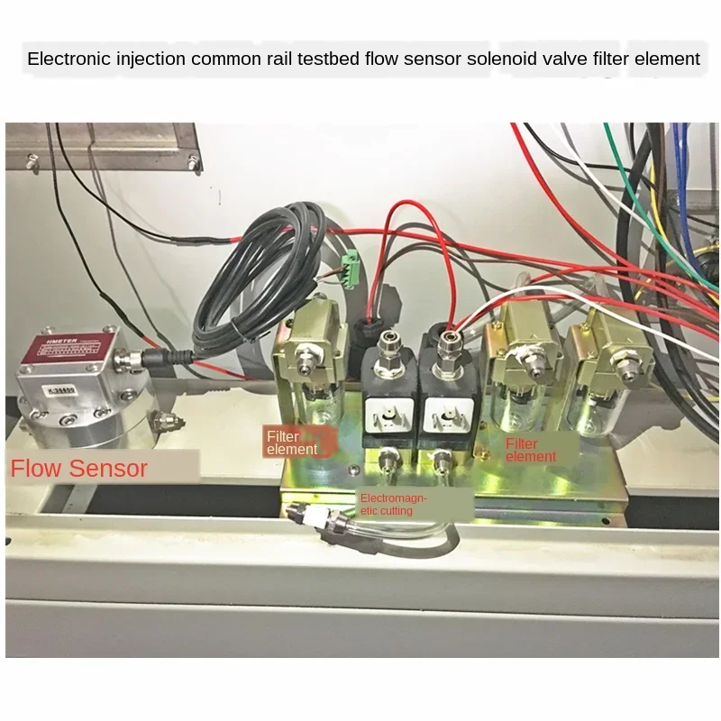 Flow Sensor Solenoid Electric Magnetic Valve 24V 220V Filter Oil Six Way  Distributor for Diesel Common Rail Test Bench