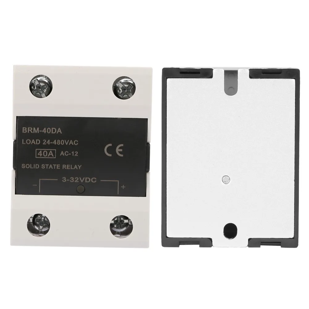 BRM-40DA Relay Load 24-480VAC Input 3-32VDC BRM-40 Relay DC Control AC Solid State Design 40A Solid State Relay