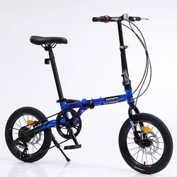 Folding 16-inch Mini Bike Outdoor Portable Riding Adult Bicycle Women's Disc Brake Small Wheel Men And Women Speed Bicycle 2024