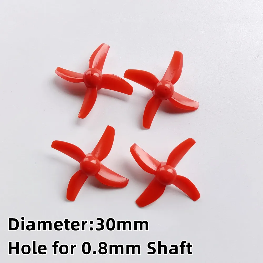 4PCS=2A+2B 3cm 30mm 0.75mm CX-10 CX-10A V676 Q4h111 WQ100 Propellers Main Blades Rc spare Parts Mini Quadcopter