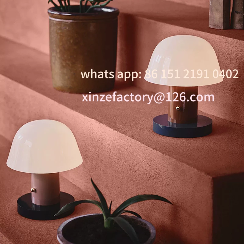 

Customizable Mushroom Table Lamp Warm Color Night Light USB Rechargeable LED Touch Desk Light Piano Coating Surface Love Gift La