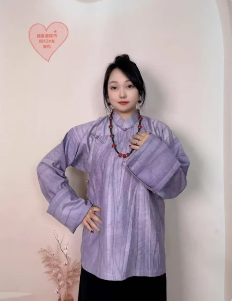 بلوزة Xizang التبتية ذات الإصدار الفضفاض