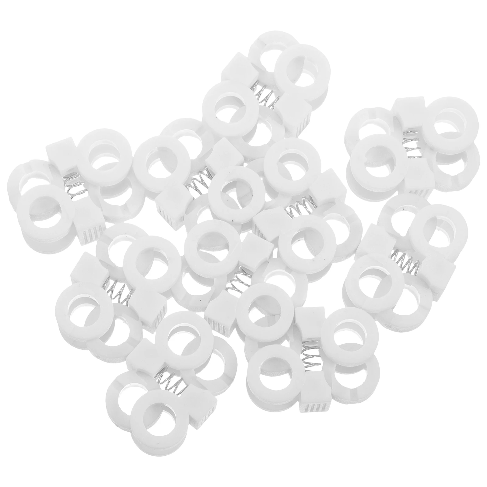 10 Stück Schnürsenkel-Clip-Schlösser, Kunststoff-Endbinder, weiß, groß, verstellbar, Spitzenverschluss, Schuhschnalle für Erwachsene, Kinder, Turnschuhe, sicher