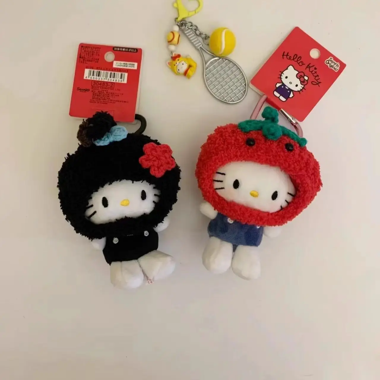 Tomato headgear, Kitty Plush Pendant, Ins Style, Super Cute Backpack Hanging Decoration, Cheap, Love, Keychain, Exquisite