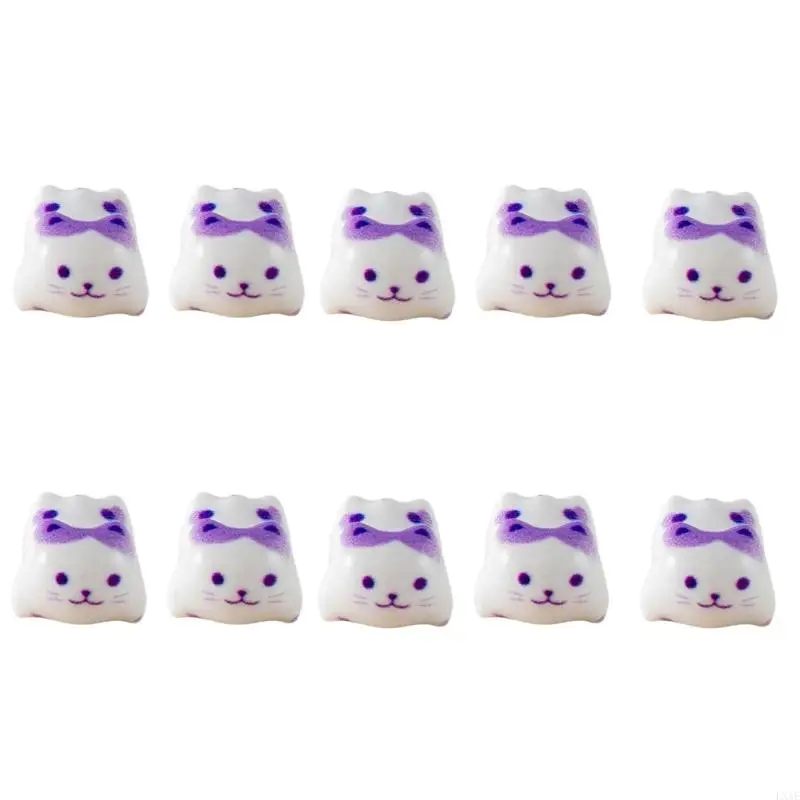  Set of 10pcs Fortune Cats Beads for Jewelry Making Versatile Handmade Crafts