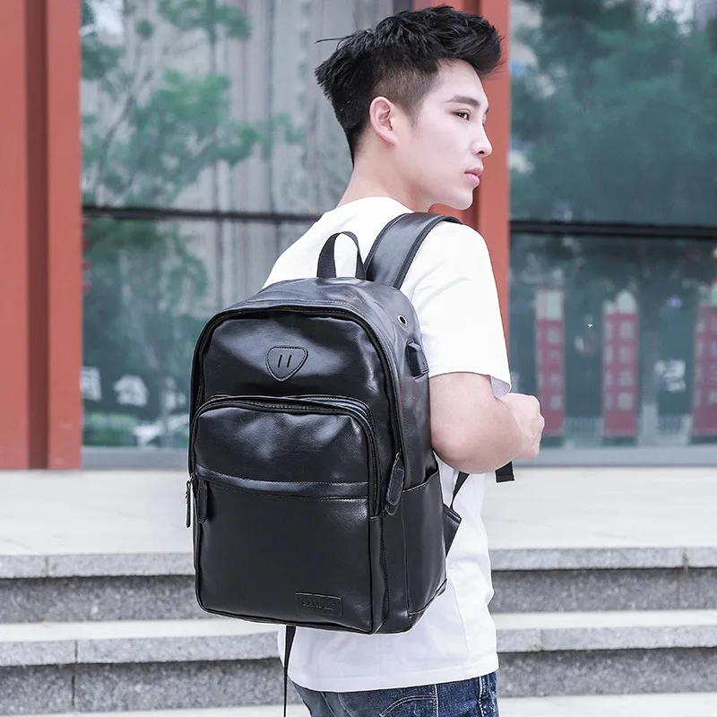

Business Street Trendy Cool Backpack Casual Men's Solid Color Travel Bag Trendy Versatile Going Out Sports Backpack Fashion
