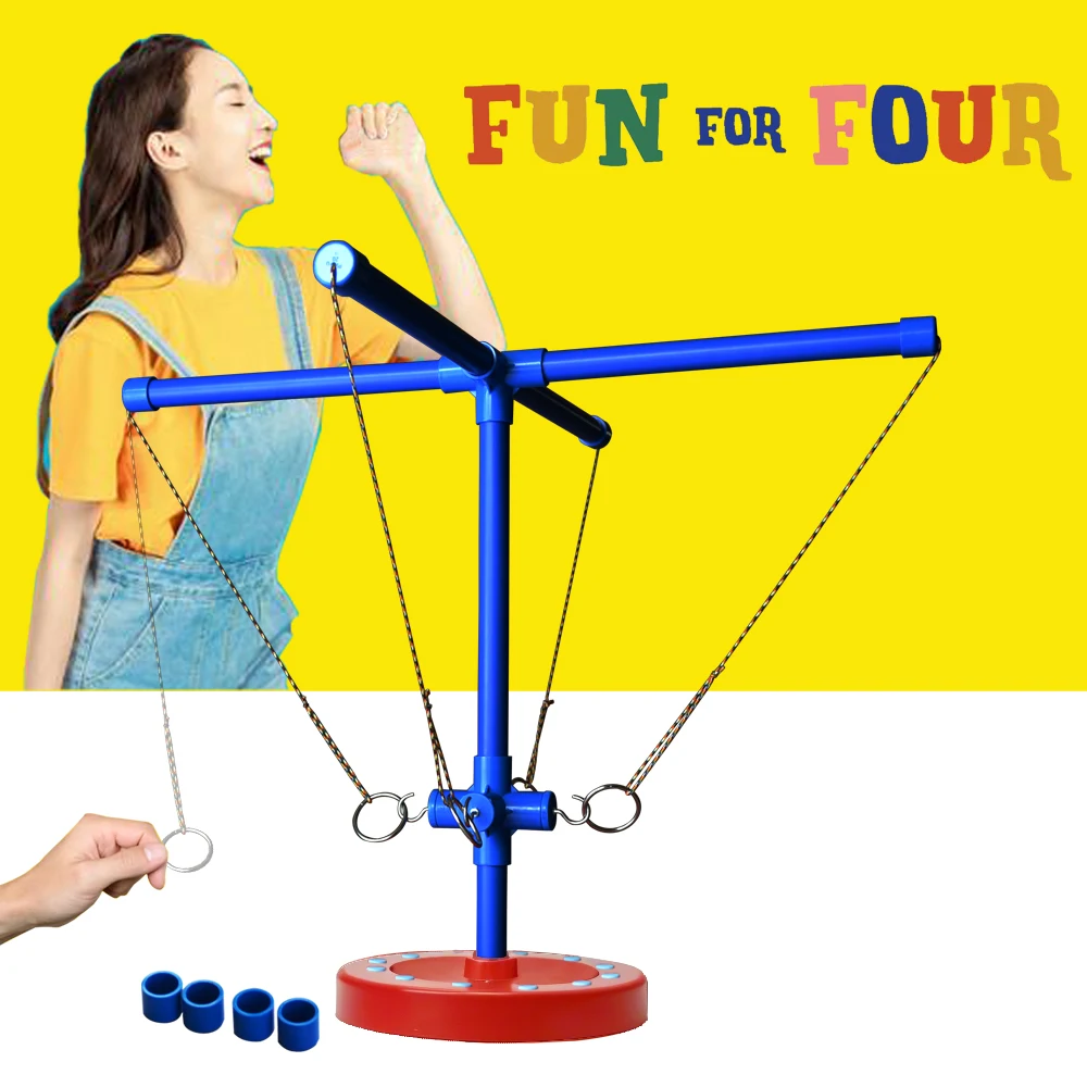 

Ring Toss Games,Large 21X17 inches Ring Swing Hook Game with Shot Ladder for Home and Party Fun - 2-4 Players,Hooks Ring Toss