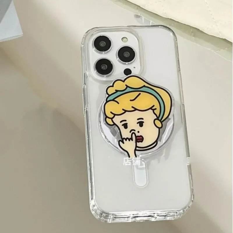 

Корейский милый мультфильм, забавная девушка, магнитный держатель, ручка Tok Griptok, подставка для телефона, поддержка IPhone, Pad Magsafe Smart Tok