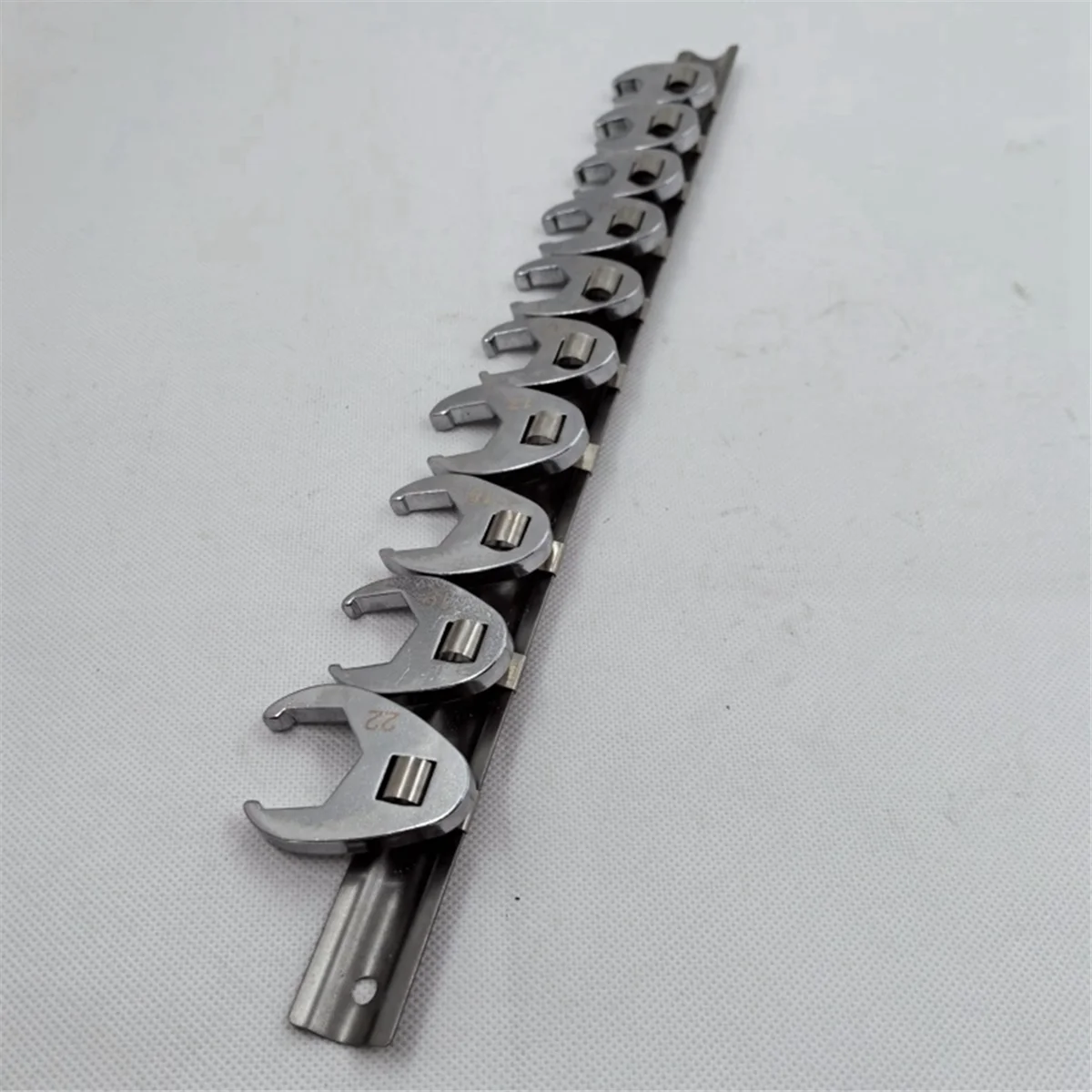 10PCS Hand Tool Individual 3/8 Inch Drive Flare Nut Wrenches Fully Polished 10-22mm for Torque Wrench Keys Set