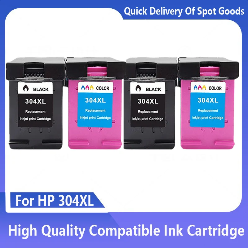 304XL Ink Cartridge Compatible for HP304 304 XL Envy 5010 5020 5030 5032 5034 Deskjet 2632 2630 2620 3720 3721 3723 Printer