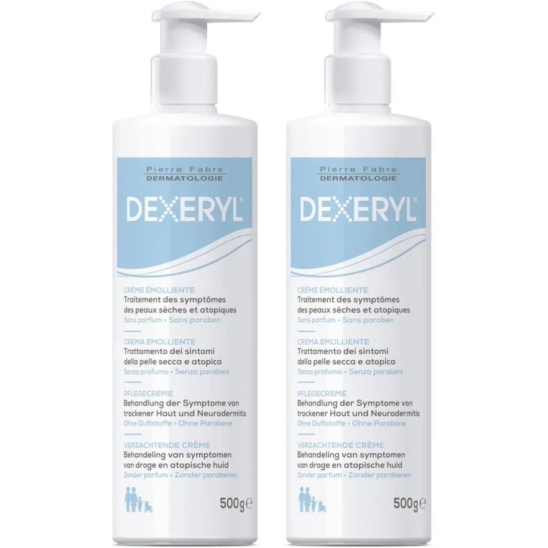 Dexeryl Crema Emoliente ¡DUPLO! 2x500 gramos