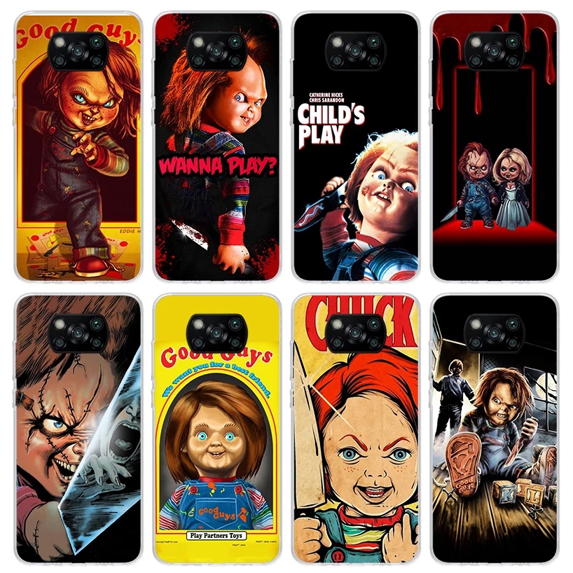 Chucky Child's Play Phone Case for Xiaomi Poco X6 X5 X4 X3 Nfc F6 F5 Pro F4 Gt F3 F2 F1 M5S M4 M3 5G Soft Cover Print Fundas