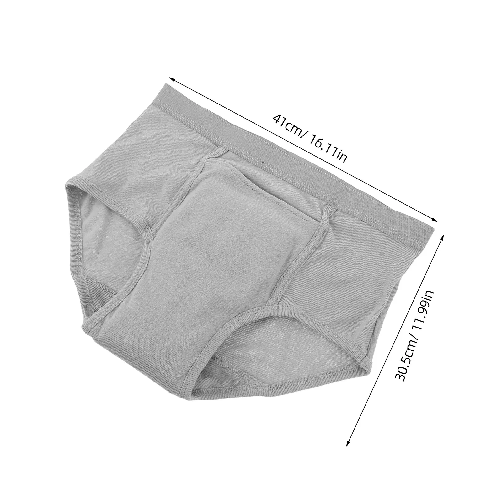 Adult Cloth Diaper Grey Size Xl Reusable Waterproof Incontinence Underwear Leakproof Protective Briefs for Elderly Disability