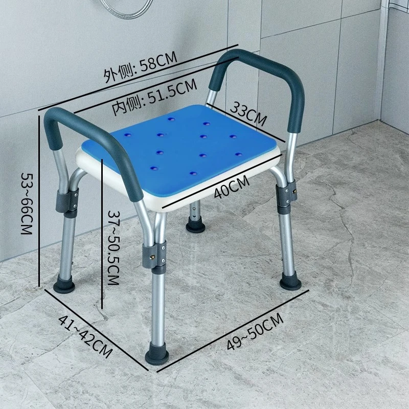 

Back Design Shower Stool Clear Folding Plastic Comfortable Shower Stool Wooden Restroom Sgabello Da Doccia Bathroom Furniture