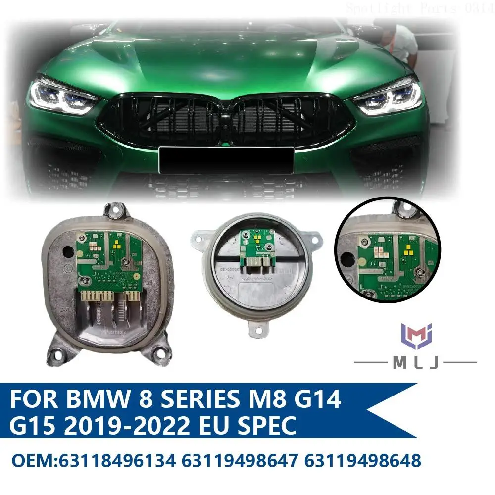 

63119498647 63119498648 Для BMW 8 серии M8 G14 G15 2019-2022 (европейская спецификация) Светодиодный модуль фары с белыми дневными ходовыми огнями (DRL) 63118496134