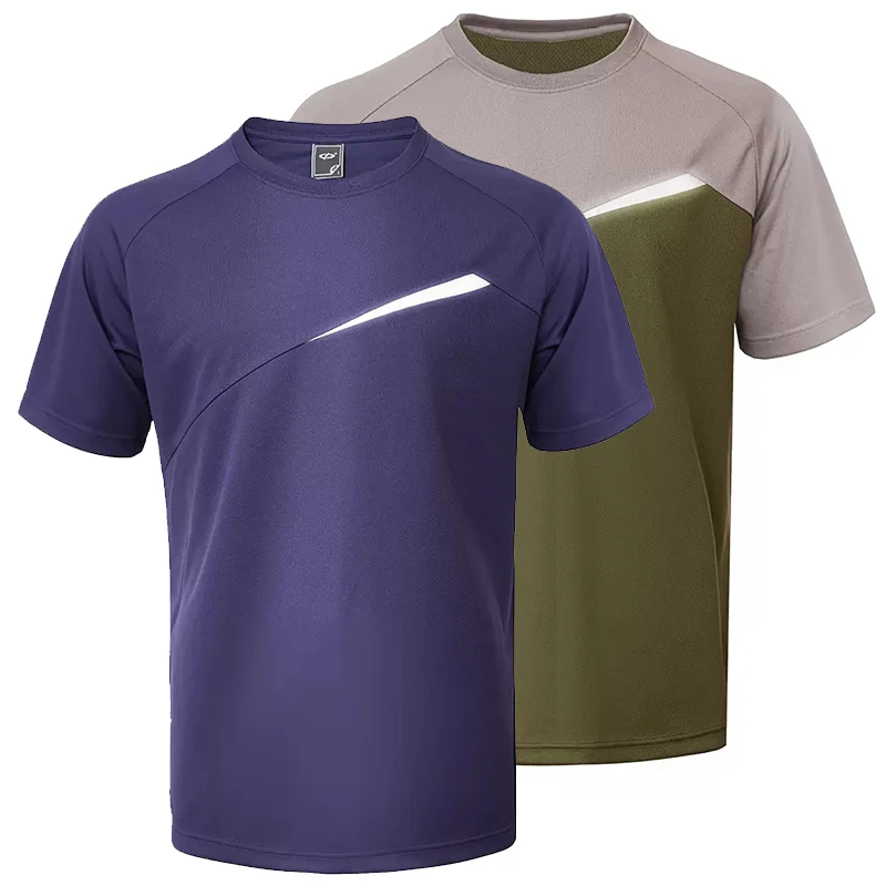 

Work T Shirts Men Reflector O-neck Cotton Quick Dry T-shirt Men Summer High Visibility Workwear Shirt