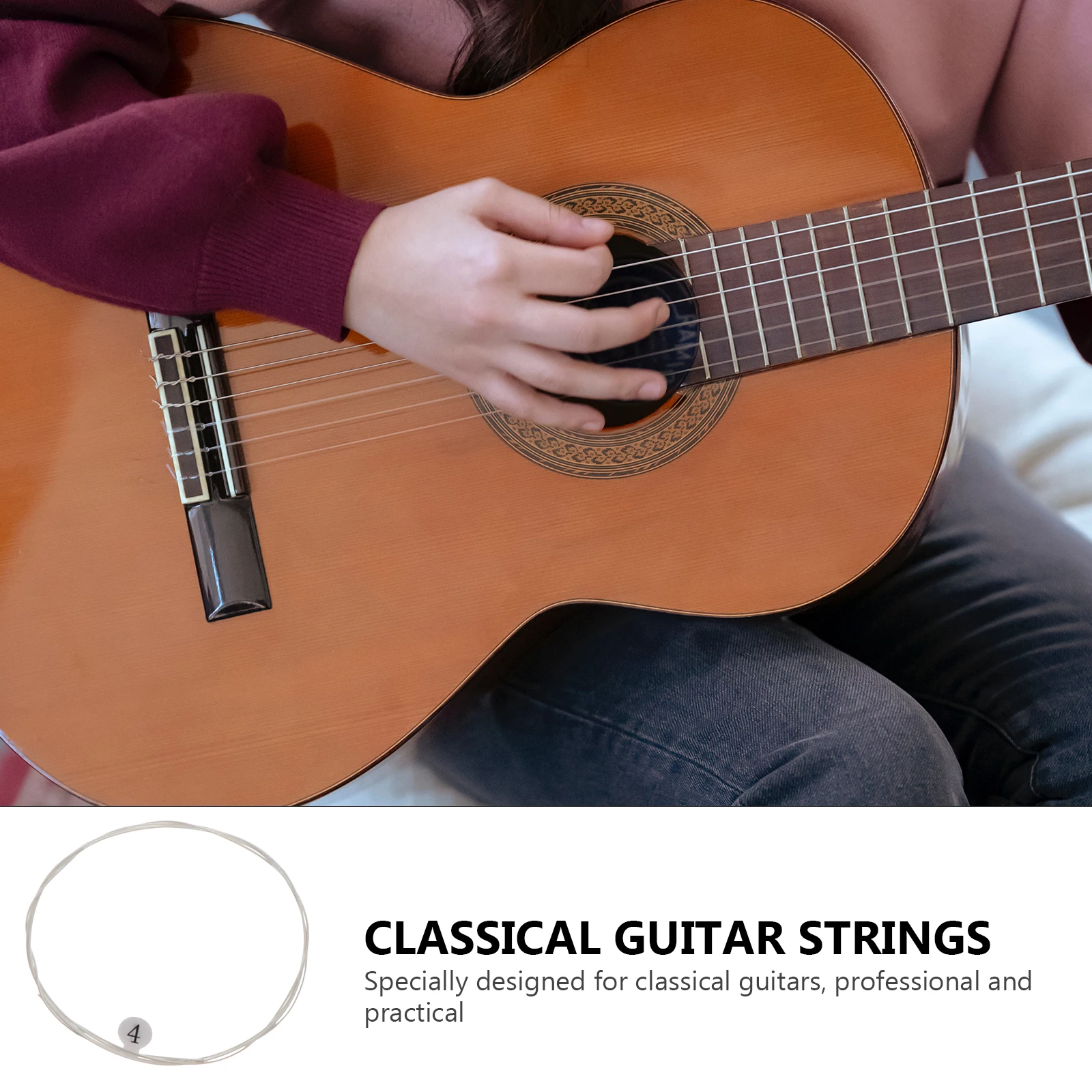 

6 Pcs Guitar String Set Durable Strings Supplies Accessories Musical Instrument Kit Nylon Replacement