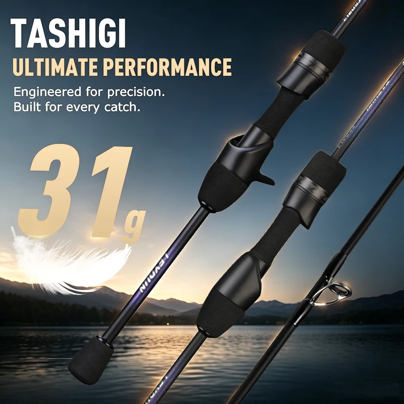 LEYDUN TASHIGI Ultralight Micro Lure Fishing Rod 31g Weight 30T Carbon Fiber XUL UL Spinning Casting Rod Freshwater Fishing Rod