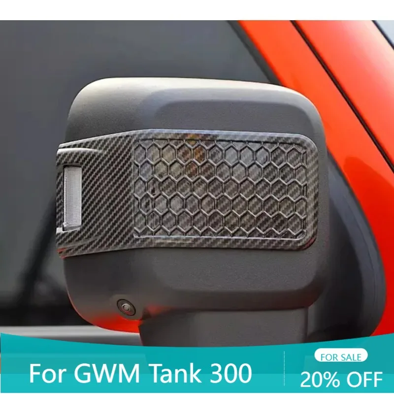 

Car Rearview Mirror Decorative Frame Fit Modified Hood Corner Exterior Decoration Accessories for GWM Tank 300 2021 2022-2024