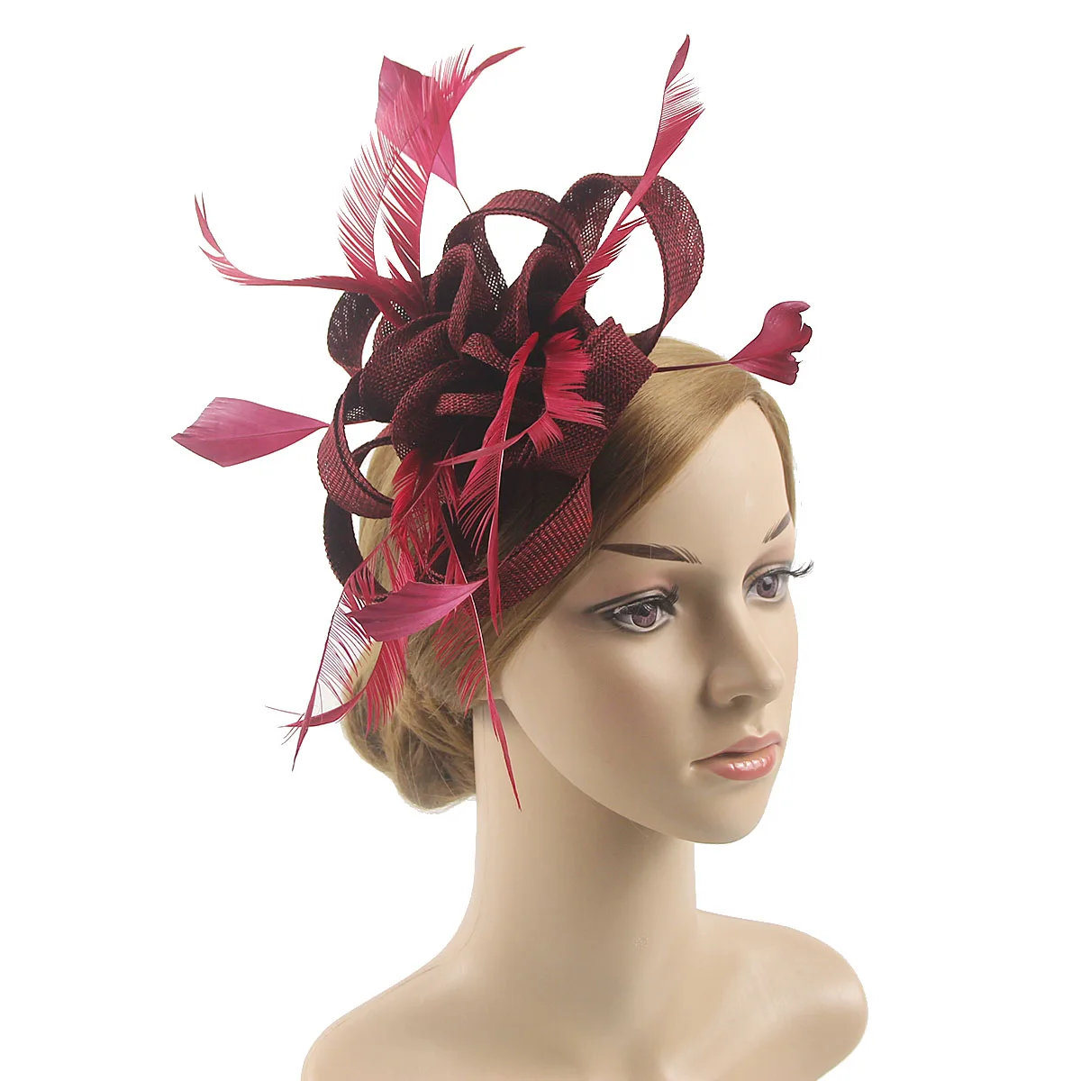 Tea Party Blumen-Fascinator, Kentucky Derby, Ascot, Rennen, Fascinator, Hochzeit, Cocktail, Federn, Band, Fascinator-Hüte für Frauen – Detail 6