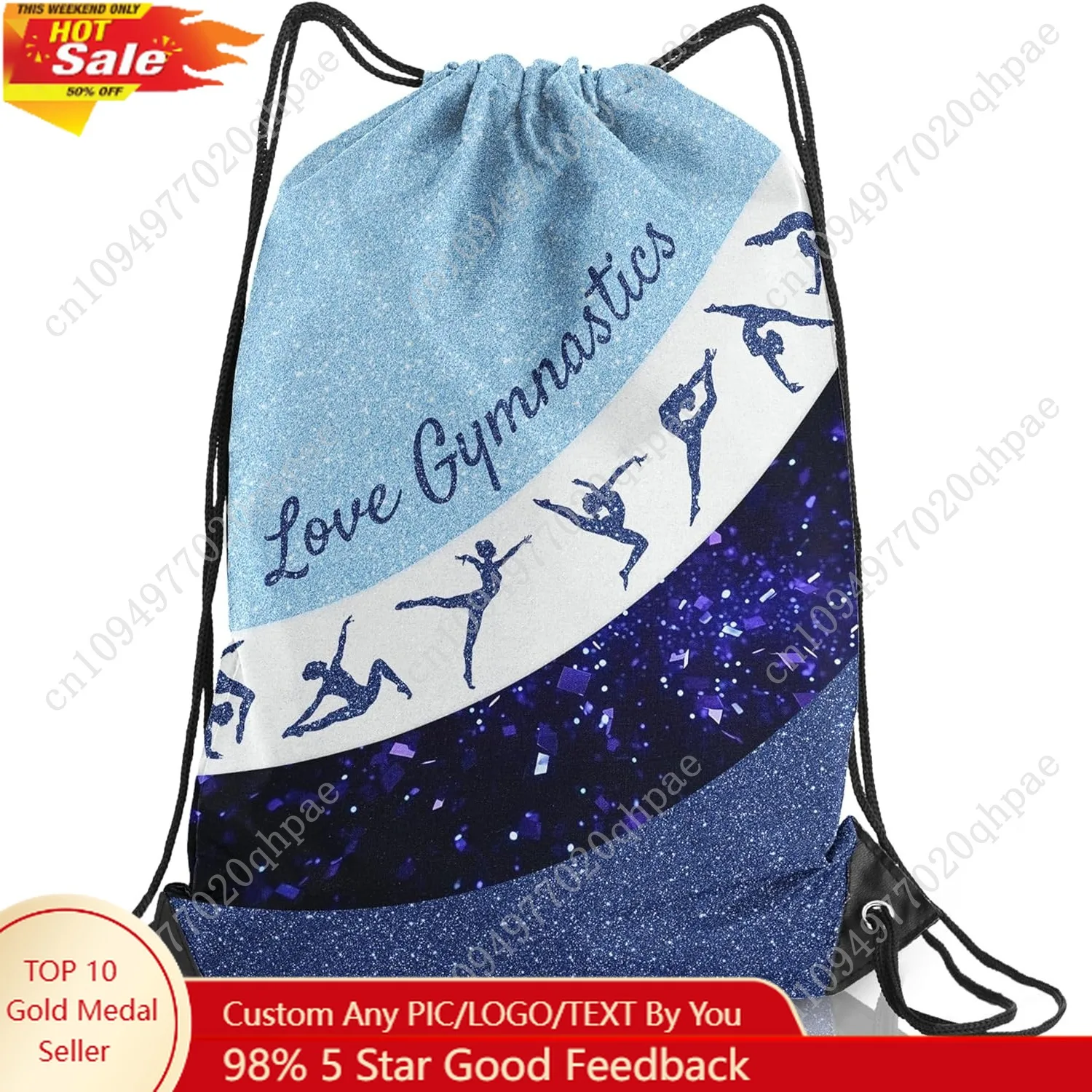 

Gymnastics Drawstring Backpack - Team Gifts Bag (Blue, 1Pcs)