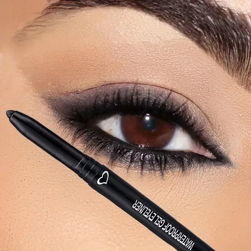 Matita eyeliner caffè nero opaca impermeabile duratura sdraiata penna gel baco da seta facile da indossare matita per eyeliner occhi cosmetici di bellezza
