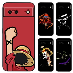 Cartoon O-Ones Pieces Luffys Phone Case For Google Pixel 7 6 Pro 6A 5A 5 4 4A XL 5G Black Soft Cover Fundas Coque Cover