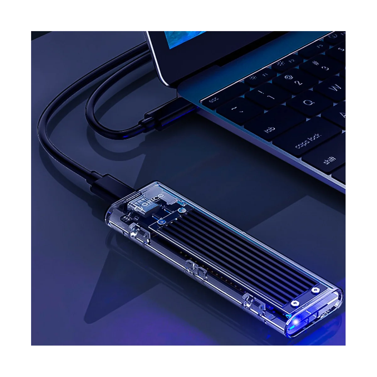 ORICO Portable HDD Mobile Hard Disk Shell SSD Transparent Hard Disk Case USB 3.1 Hard Drive Enclosure M2 Mobile Hard Disk Box