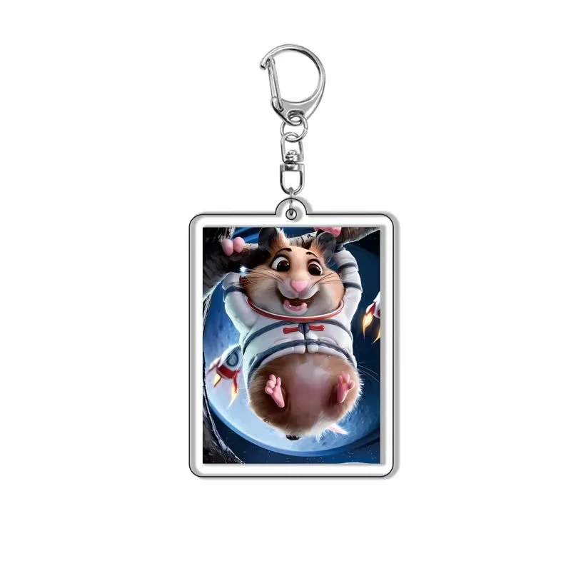 Neue Anime im nur ein Mädchen rosa Bowknot Hamster Schlüssel bund einfaches Design traurige Tier Schlüssel anhänger Tasche lustige Anhänger Schmuck Zubehör – Detail 2