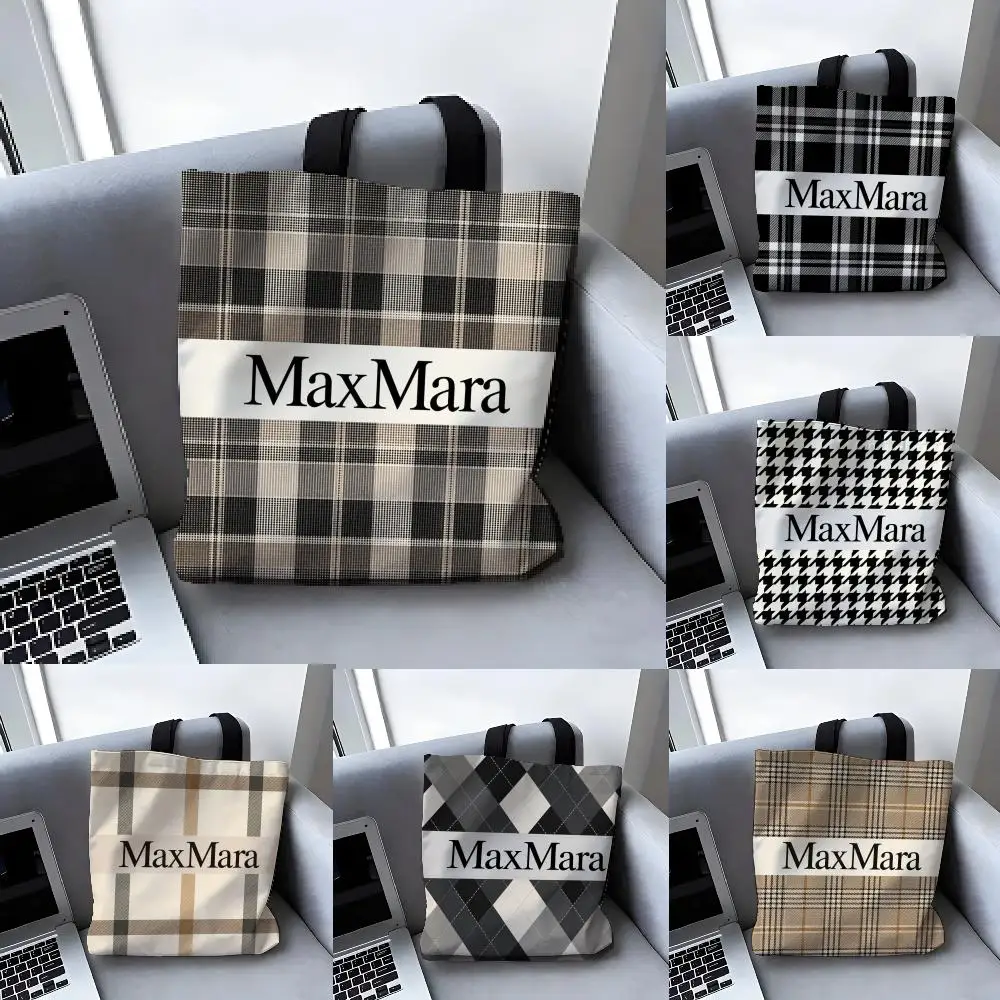 Fashionable Style Life M-MaxMaraS Storage Bags Canvas Tote Bag Large Women's Designer Handbags Shopping Bags for Groceries