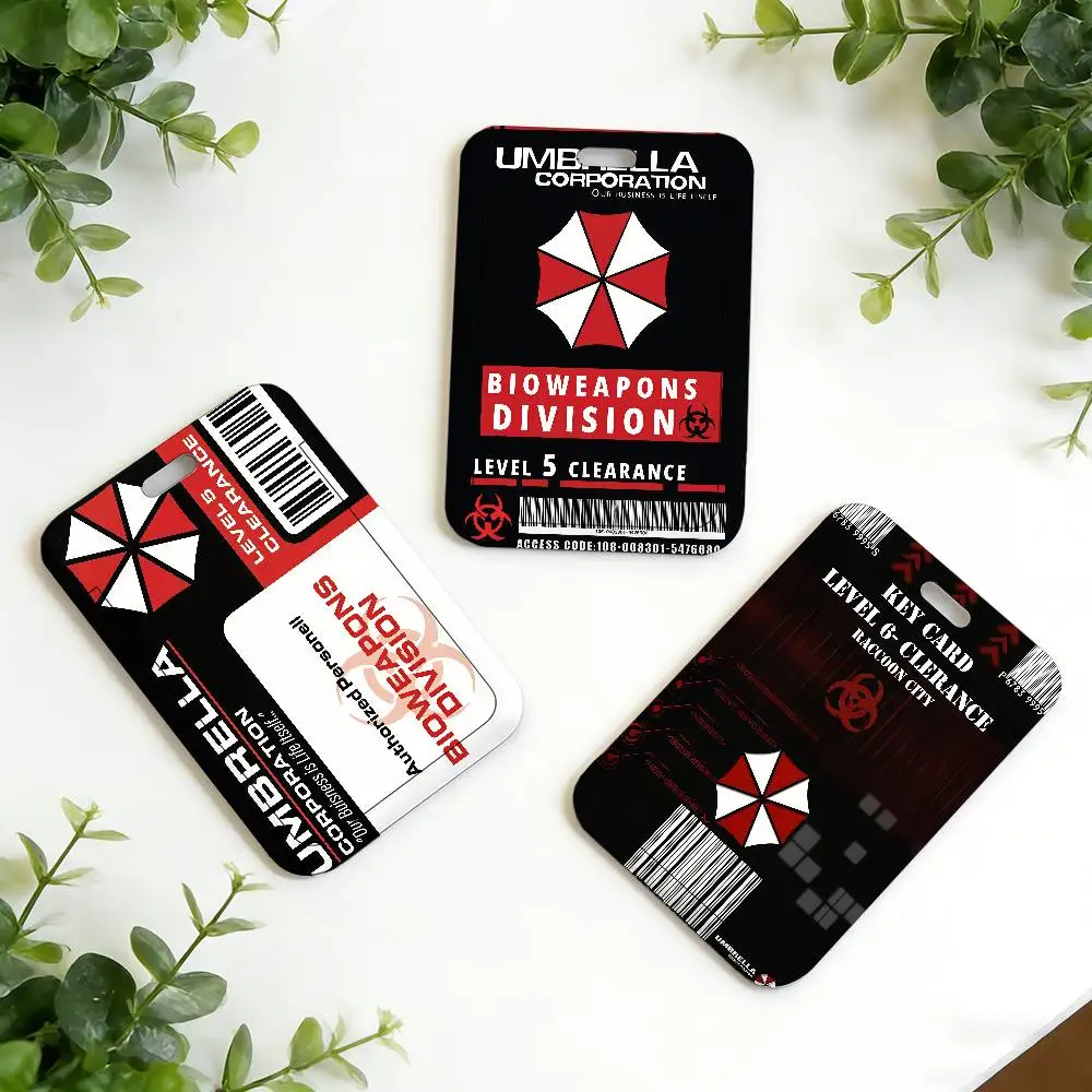 Game R-Resident E-Evil ID Card Holder Neck Strap Pendant Door Holder Lanyards Keychain Work Credential Case Gift